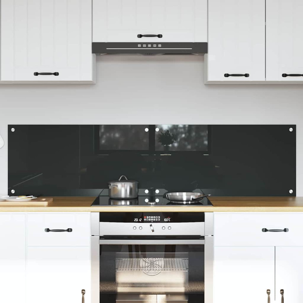 Produktbild för Köksskydd 2 pcs Mörkgrå 80 x 40 cm härdat glas