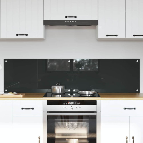 vidaXL Köksskydd 2 pcs Mörkgrå 80 x 40 cm härdat glas