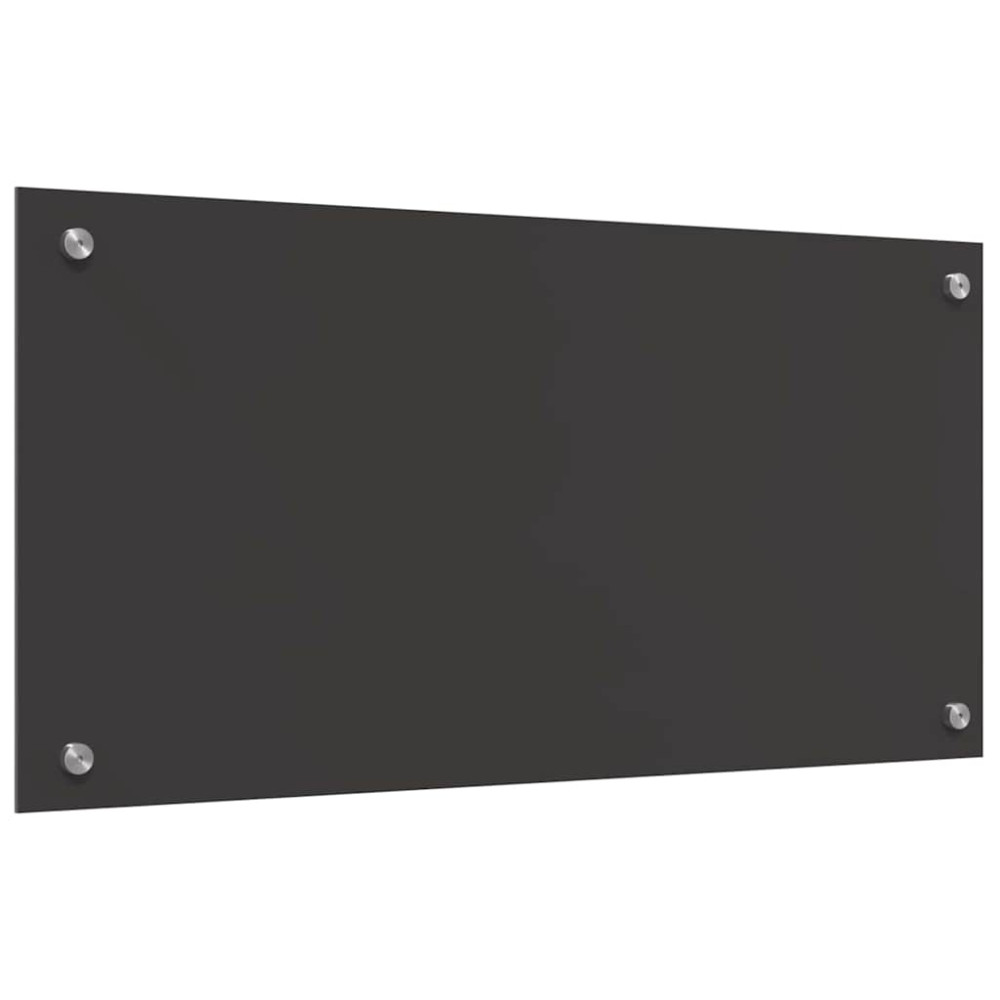 Produktbild för Köksskydd 2 pcs Mörkgrå 80 x 40 cm härdat glas
