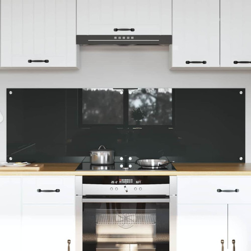 vidaXL Köksskydd 2 pcs Mörkgrå 80 x 50 cm härdat glas
