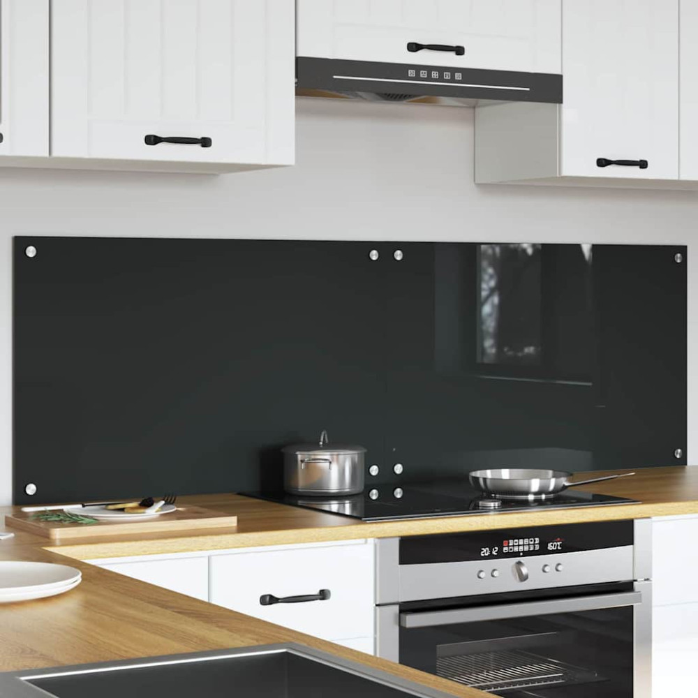 Produktbild för Köksskydd 2 pcs Mörkgrå 80 x 50 cm härdat glas