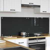 Produktbild för Köksskydd 2 pcs Mörkgrå 80 x 50 cm härdat glas
