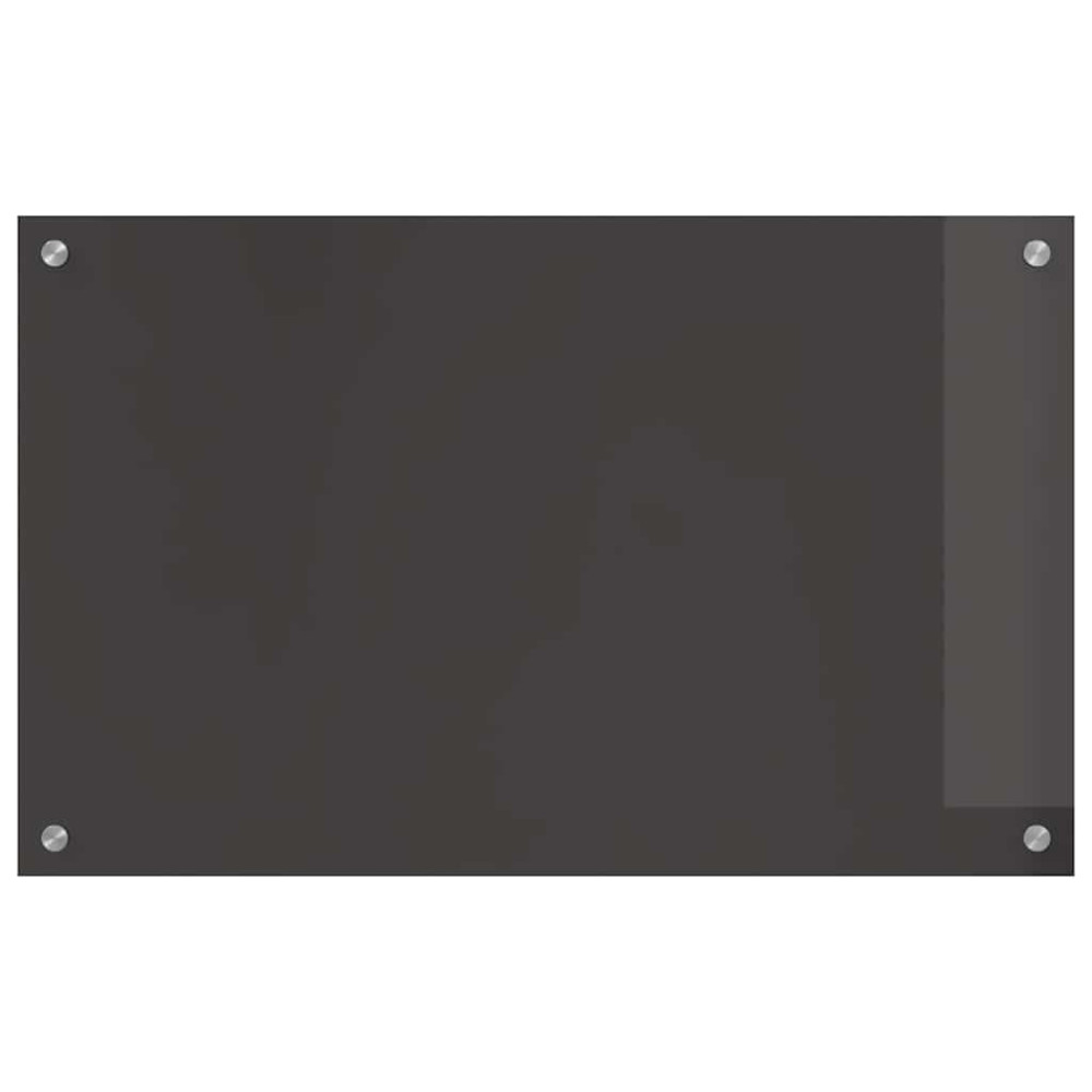 Produktbild för Köksskydd 2 pcs Mörkgrå 80 x 50 cm härdat glas