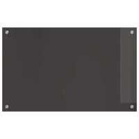 Produktbild för Köksskydd 2 pcs Mörkgrå 80 x 50 cm härdat glas