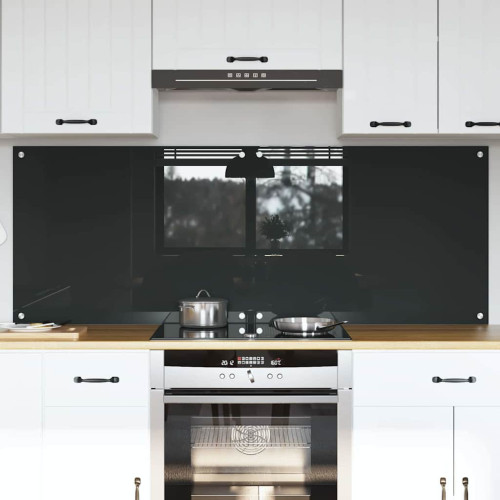 vidaXL Köksskydd 2 pcs Mörkgrå 80 x 60 cm härdat glas
