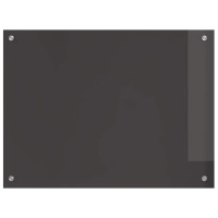 Produktbild för Köksskydd 2 pcs Mörkgrå 80 x 60 cm härdat glas