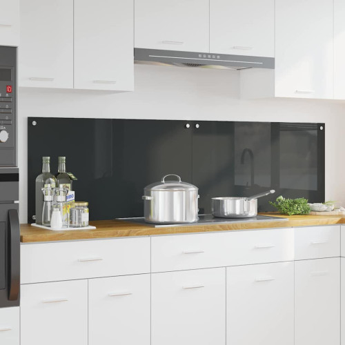 vidaXL Köksskydd 2 pcs Mörkgrå 90 x 50 cm härdat glas