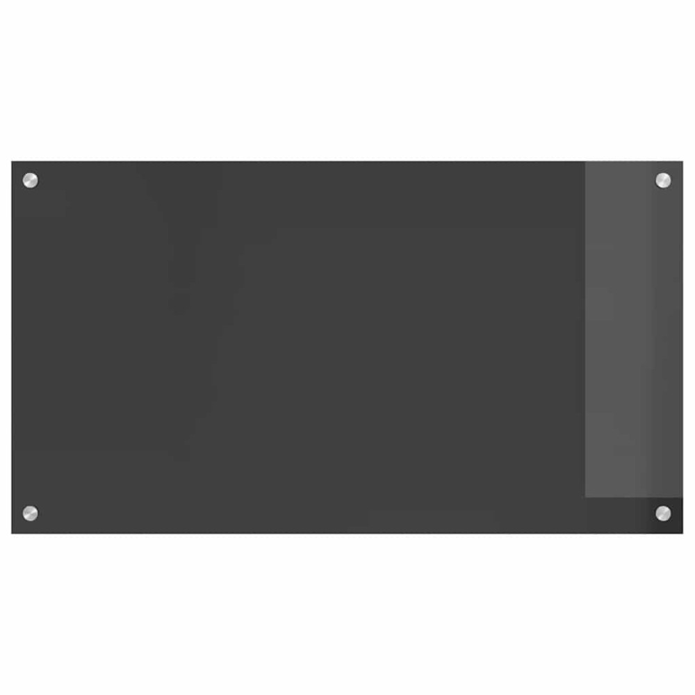 Produktbild för Köksskydd 2 pcs Mörkgrå 90 x 50 cm härdat glas