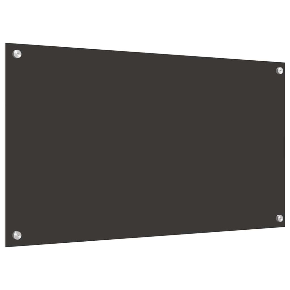 Produktbild för Köksskydd 2 pcs Mörkgrå 90 x 50 cm härdat glas