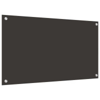 Produktbild för Köksskydd 2 pcs Mörkgrå 90 x 50 cm härdat glas