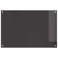 Produktbild för Köksskydd 2 pcs Mörkgrå 90 x 60 cm härdat glas