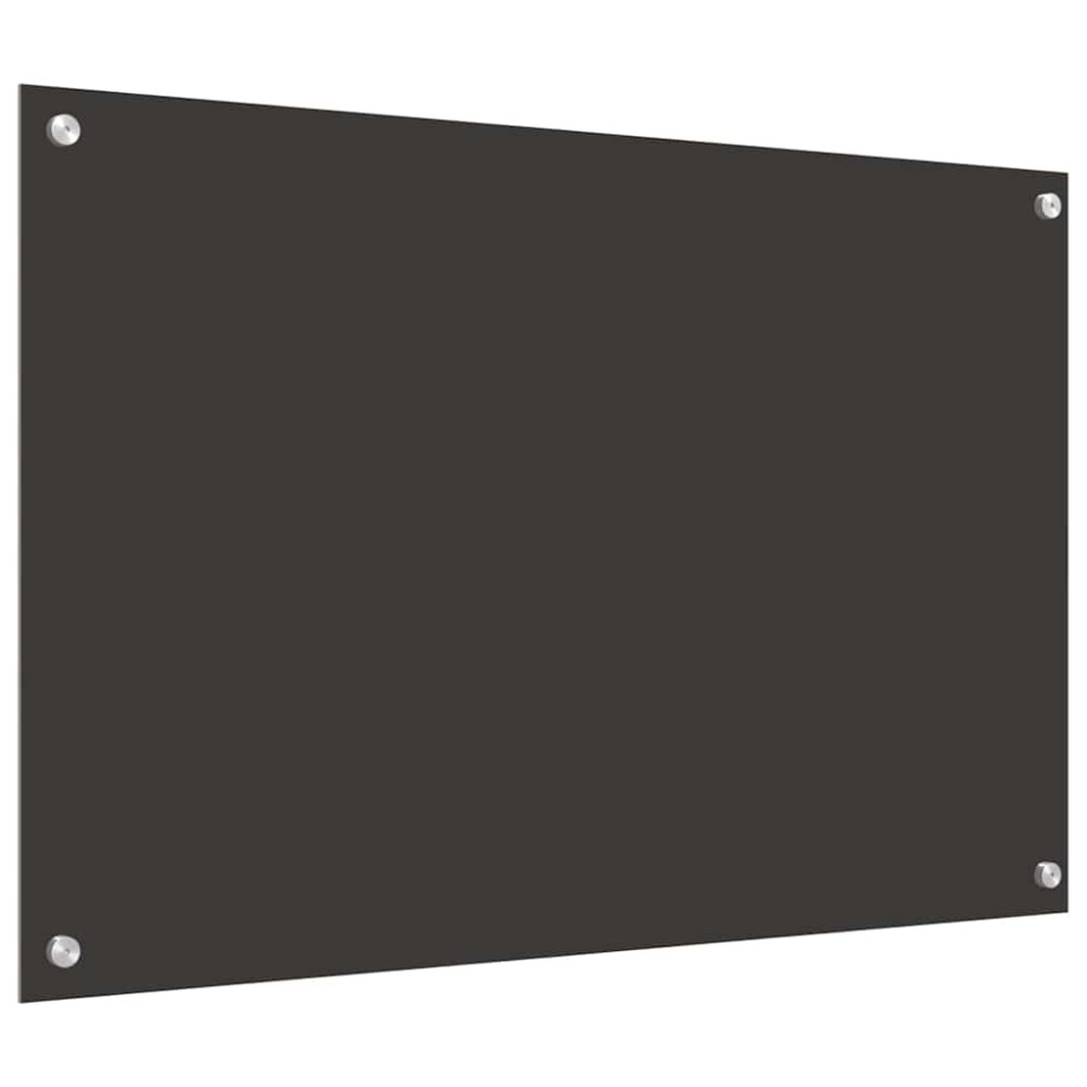 Produktbild för Köksskydd 2 pcs Mörkgrå 90 x 60 cm härdat glas