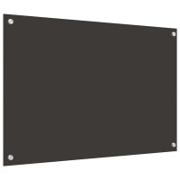 Produktbild för Köksskydd 2 pcs Mörkgrå 90 x 60 cm härdat glas