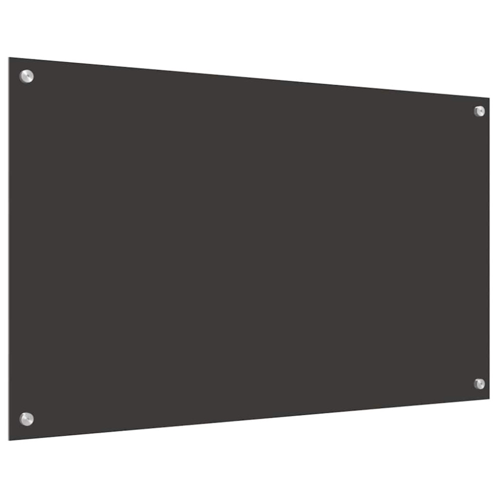 Produktbild för Köksskydd 2 pcs Mörkgrå 100 x 60 cm härdat glas