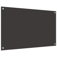 Produktbild för Köksskydd 2 pcs Mörkgrå 100 x 60 cm härdat glas