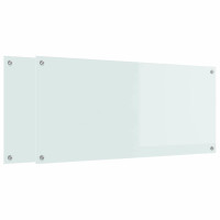 Produktbild för Köksskydd 2 pcs Vit 110 x 50 cm härdat glas