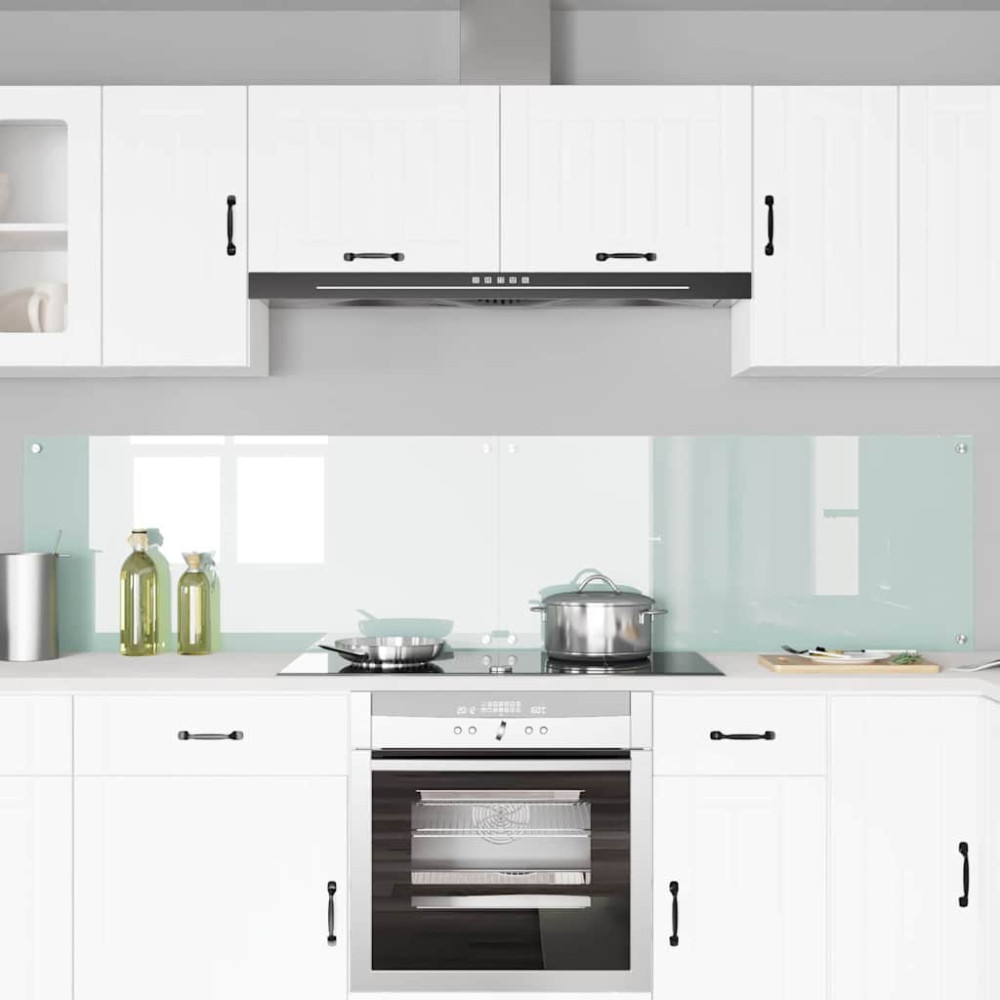 Produktbild för Köksskydd 2 pcs Vit 110 x 50 cm härdat glas