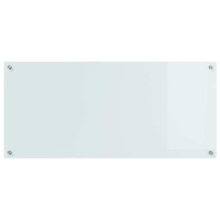 Produktbild för Köksskydd 2 pcs Vit 110 x 50 cm härdat glas