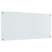 Produktbild för Köksskydd 2 pcs Vit 110 x 50 cm härdat glas