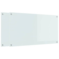 Produktbild för Köksskydd 2 pcs Vit 110 x 60 cm härdat glas