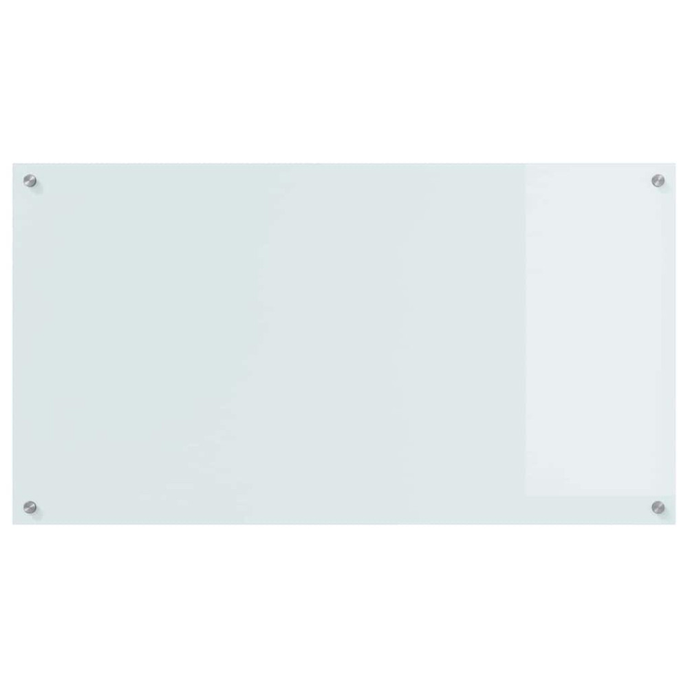 Produktbild för Köksskydd 2 pcs Vit 110 x 60 cm härdat glas