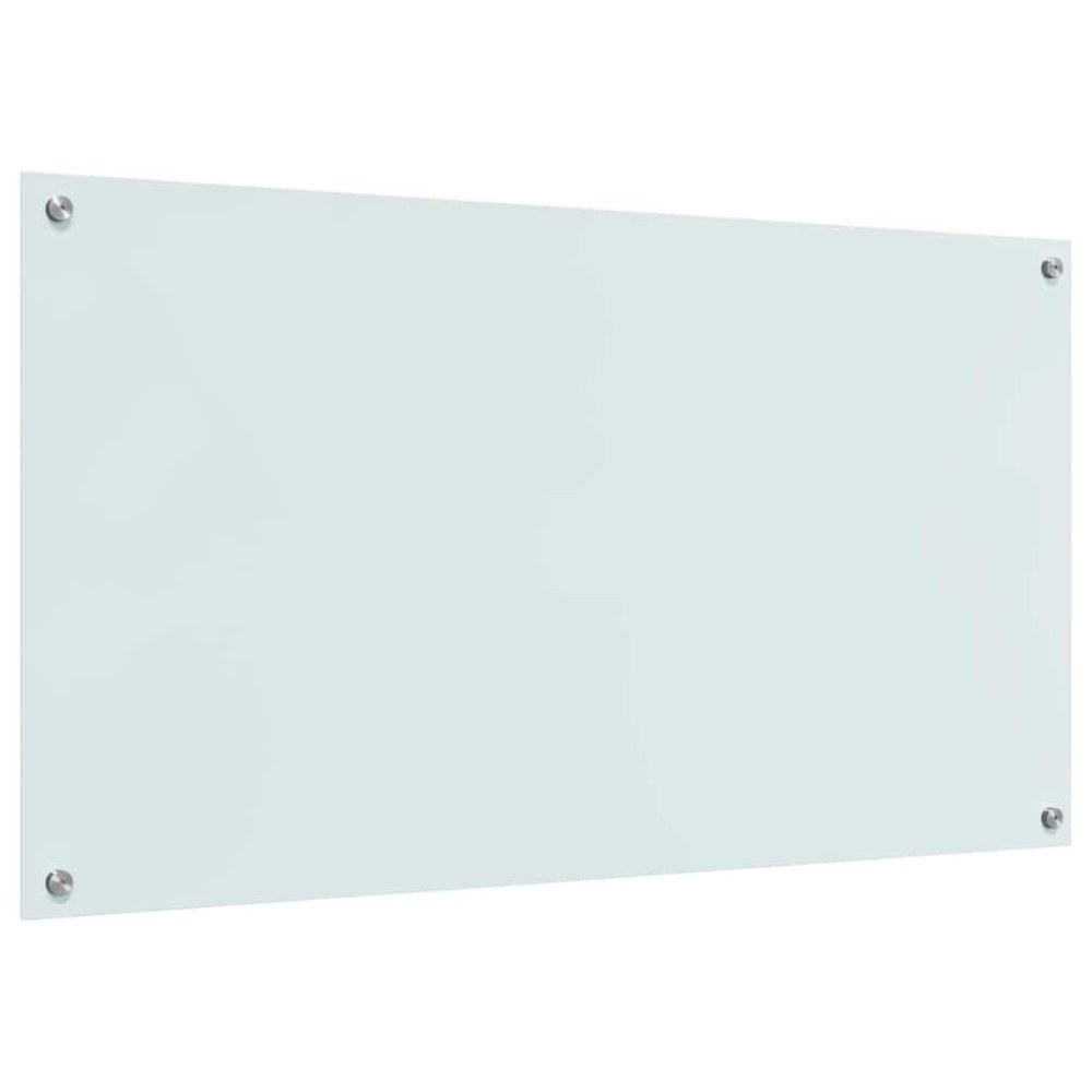 Produktbild för Köksskydd 2 pcs Vit 110 x 60 cm härdat glas