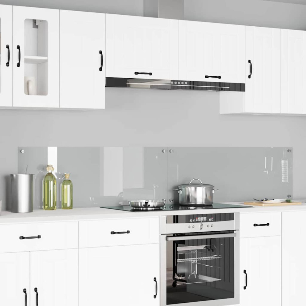 Produktbild för Köksskydd 2 pcs Transparent 110 x 40 cm härdat glas