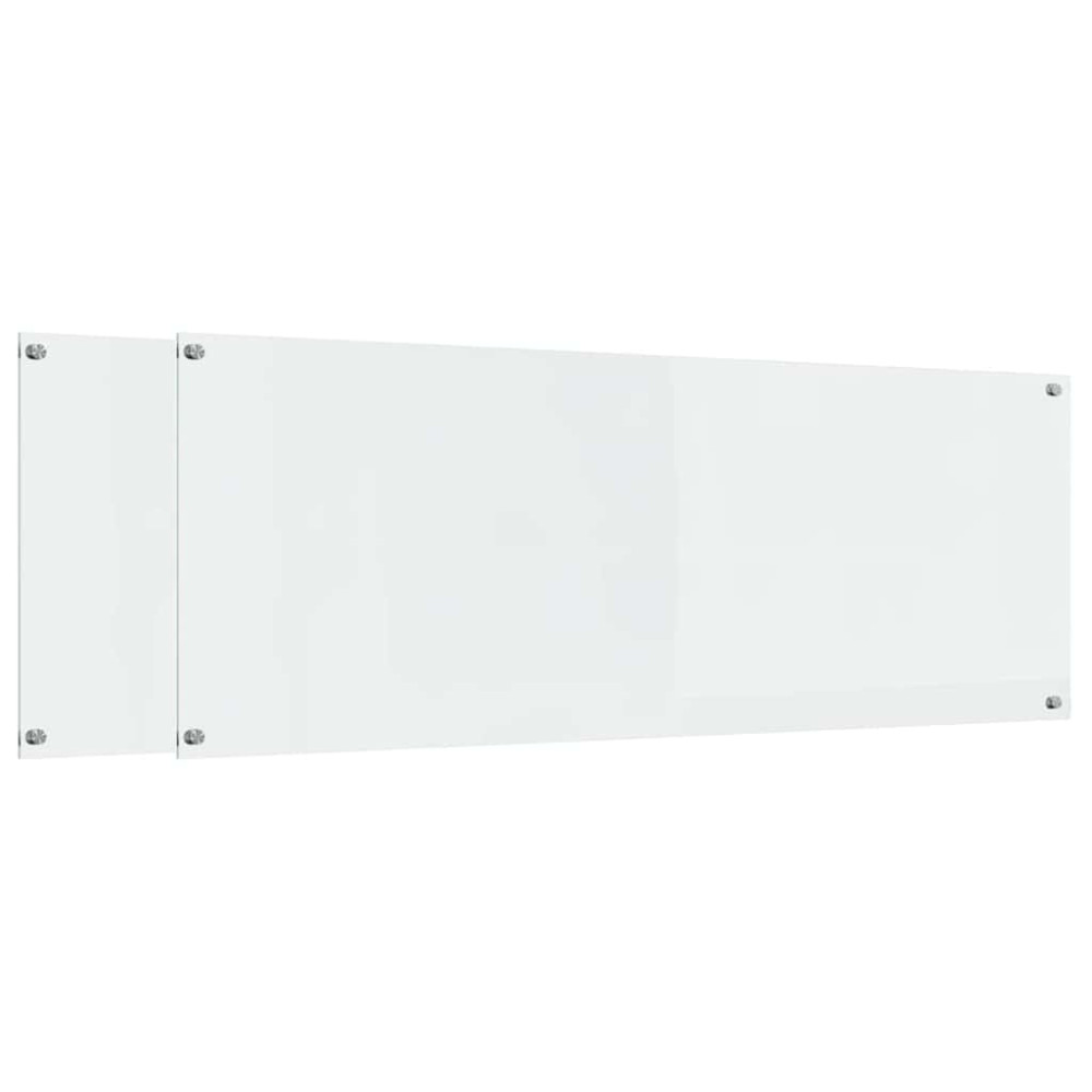Produktbild för Köksskydd 2 pcs Transparent 110 x 40 cm härdat glas