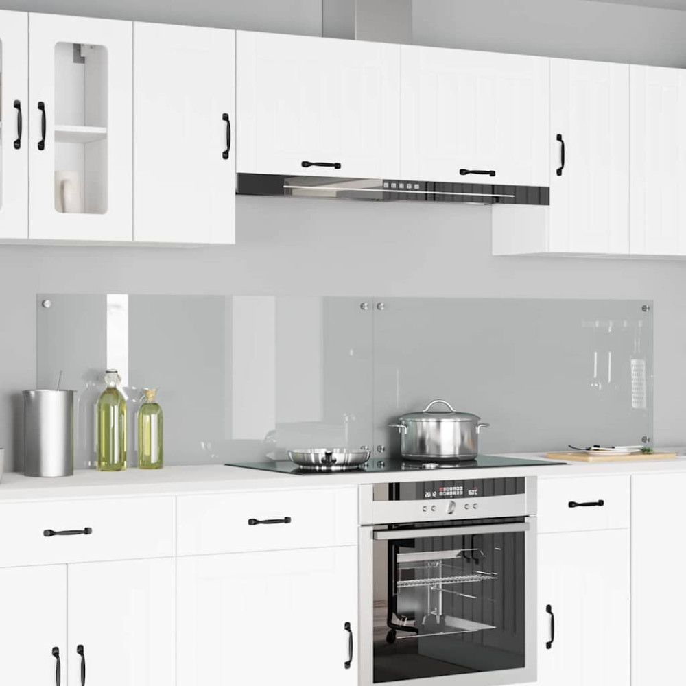 Produktbild för Köksskydd 2 pcs Transparent 110 x 50 cm härdat glas