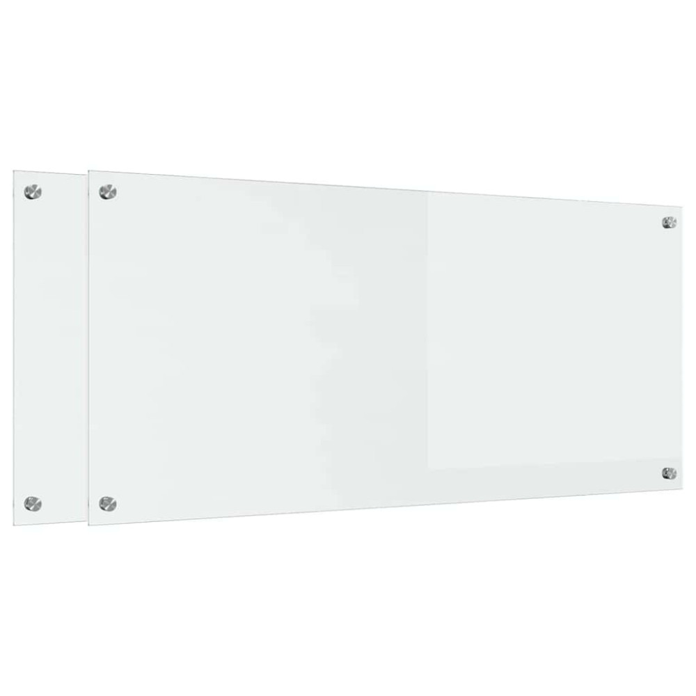 Produktbild för Köksskydd 2 pcs Transparent 110 x 50 cm härdat glas