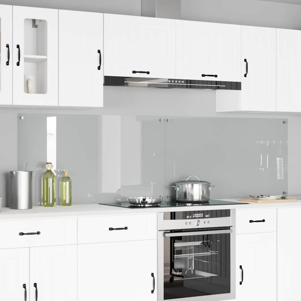 Produktbild för Köksskydd 2 pcs Transparent 110 x 60 cm härdat glas