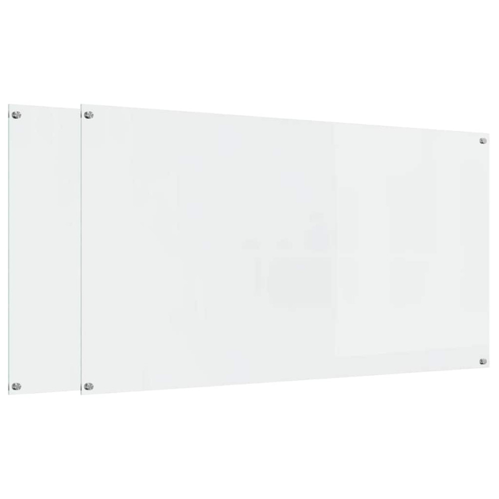 Produktbild för Köksskydd 2 pcs Transparent 110 x 60 cm härdat glas