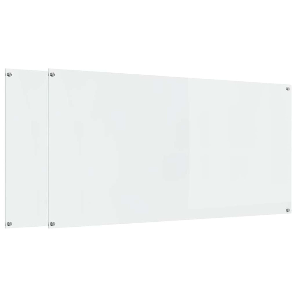 Produktbild för Köksskydd 2 pcs Transparent 120 x 60 cm härdat glas