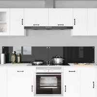 Produktbild för Köksskydd 2 pcs Svart 110 x 40 cm härdat glas