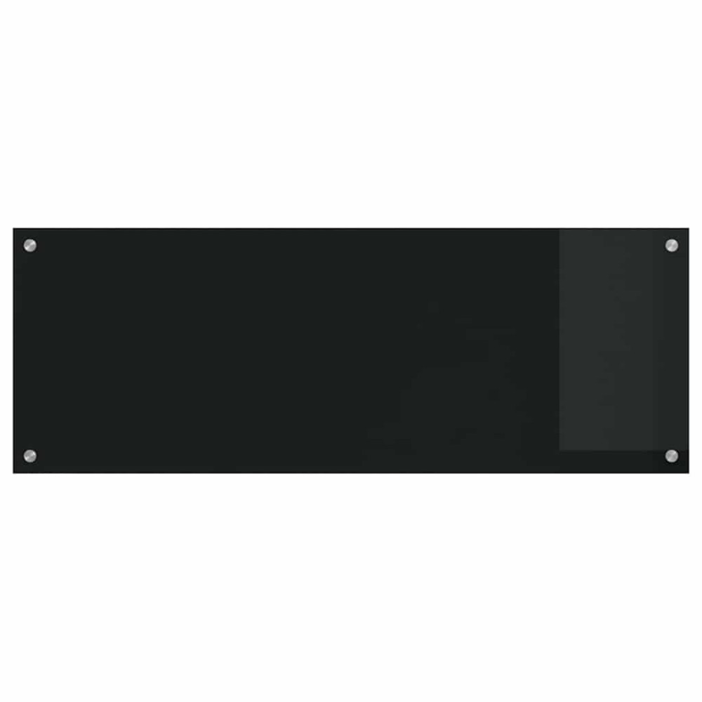 Produktbild för Köksskydd 2 pcs Svart 110 x 40 cm härdat glas