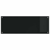 Produktbild för Köksskydd 2 pcs Svart 110 x 40 cm härdat glas