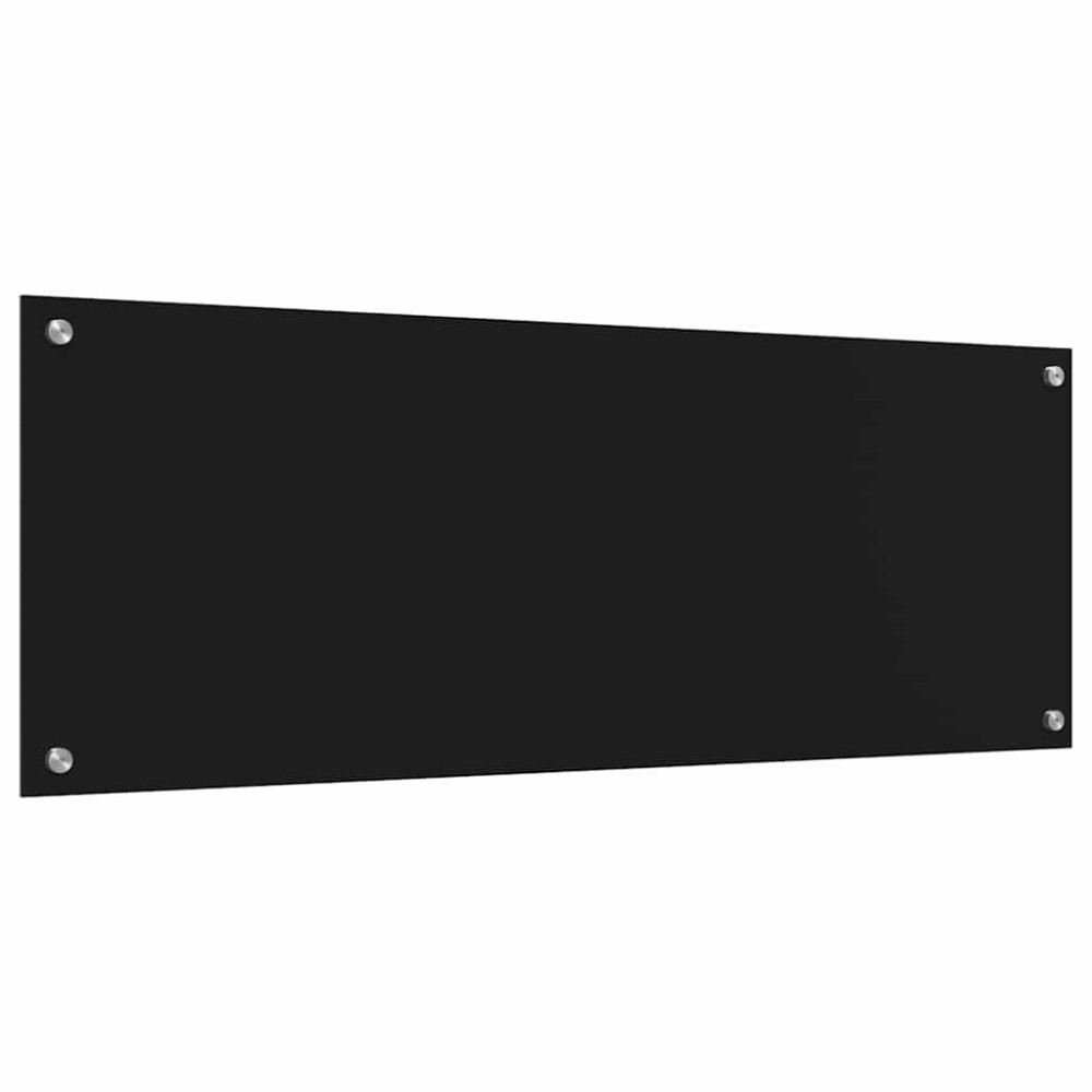 Produktbild för Köksskydd 2 pcs Svart 110 x 40 cm härdat glas