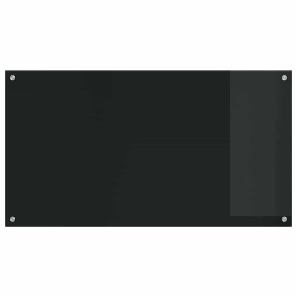 Produktbild för Köksskydd 2 pcs Svart 110 x 60 cm härdat glas