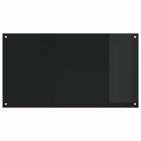 Produktbild för Köksskydd 2 pcs Svart 110 x 60 cm härdat glas