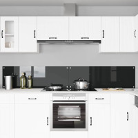 Produktbild för Köksskydd 2 pcs Svart 120 x 40 cm härdat glas