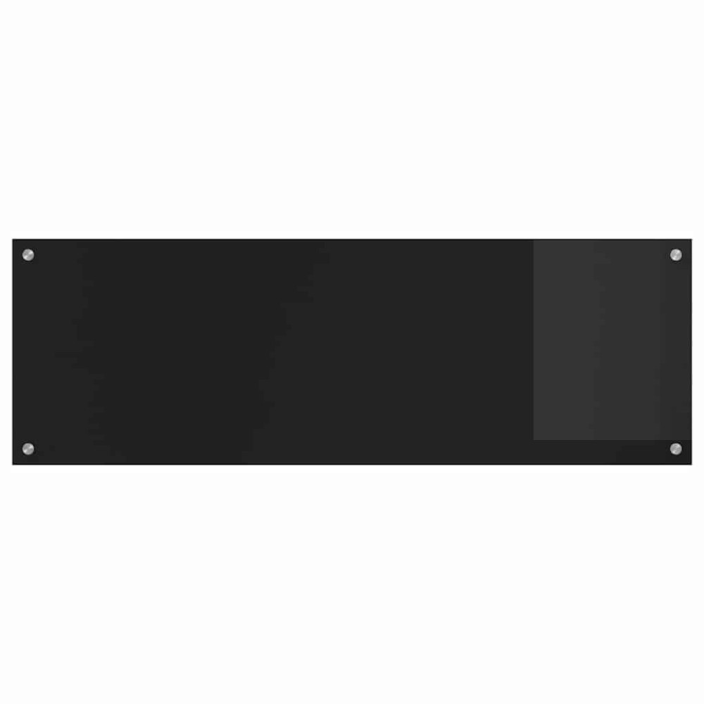 Produktbild för Köksskydd 2 pcs Svart 120 x 40 cm härdat glas