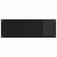 Produktbild för Köksskydd 2 pcs Svart 120 x 40 cm härdat glas