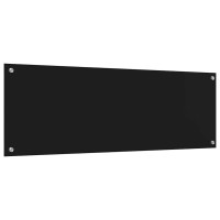 Produktbild för Köksskydd 2 pcs Svart 120 x 40 cm härdat glas