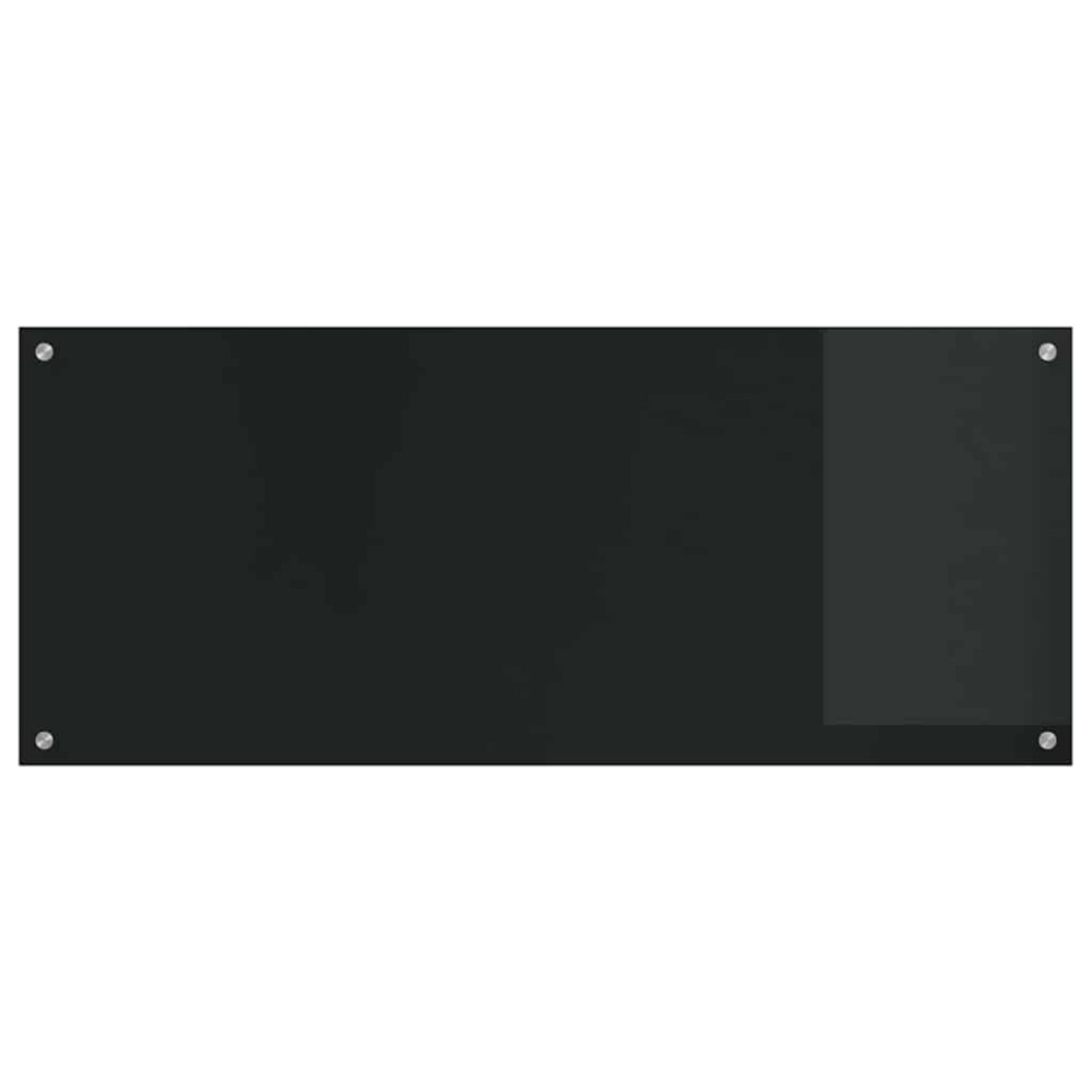 Produktbild för Köksskydd 2 pcs Svart 120 x 50 cm härdat glas