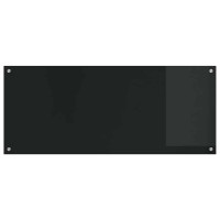 Produktbild för Köksskydd 2 pcs Svart 120 x 50 cm härdat glas
