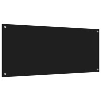 Produktbild för Köksskydd 2 pcs Svart 120 x 50 cm härdat glas