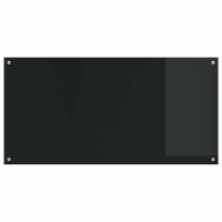 Produktbild för Köksskydd 2 pcs Svart 120 x 60 cm härdat glas