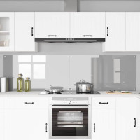 Produktbild för Köksskydd 2 pcs Ljusgrå 110 x 60 cm härdat glas