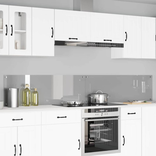 vidaXL Köksskydd 2 pcs Ljusgrå 120 x 40 cm härdat glas