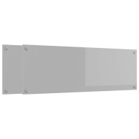 Produktbild för Köksskydd 2 pcs Ljusgrå 120 x 40 cm härdat glas
